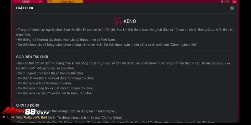 Luật chơi Keno đơn giản, dễ nắm bắt 